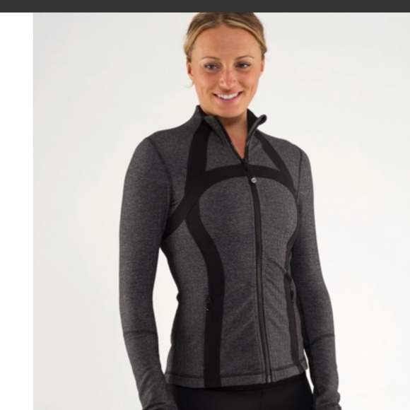 Lululemon Define Jacket *Herringbone Black Heathered Deep Coal Size